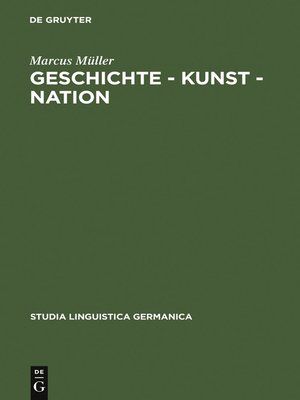 cover image of Geschichte--Kunst--Nation
